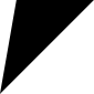 solid black obtuse scalene triagle. legs and hypotenuse are closer in length than the other triangles. shortes leg on top. mid-size leg angling off to the lower left