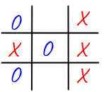 an image a tic-tac-toe game where X wins