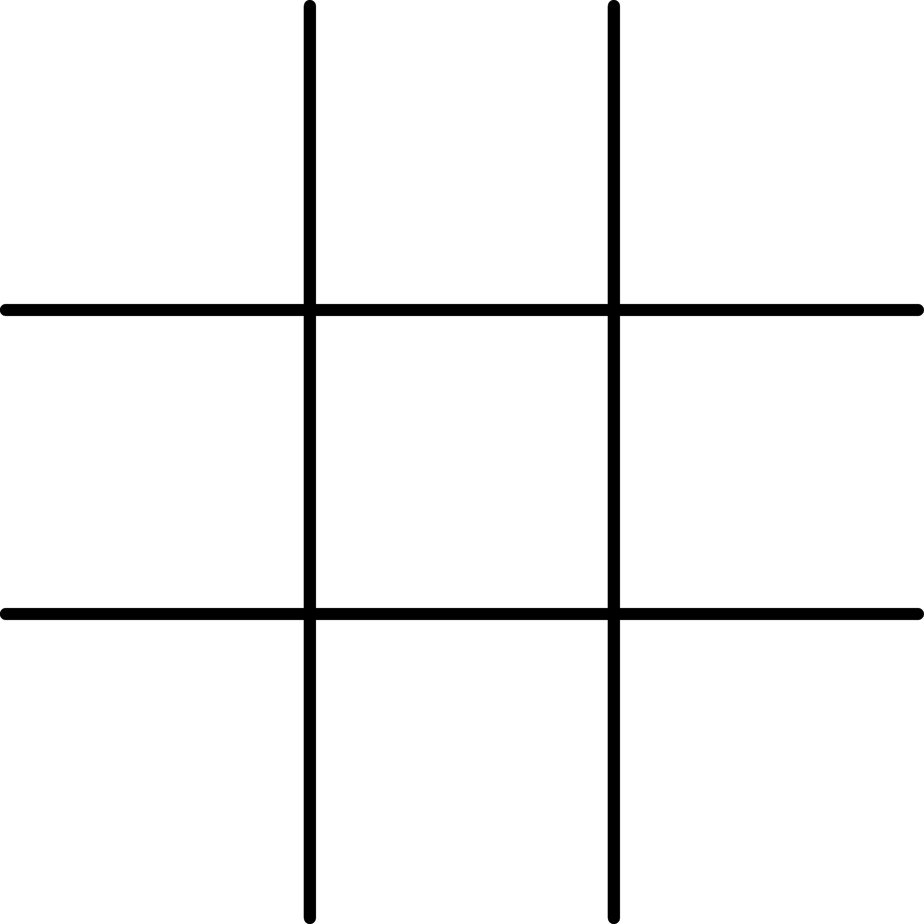 a blank 3x3 grid from playing tic-tac-toe