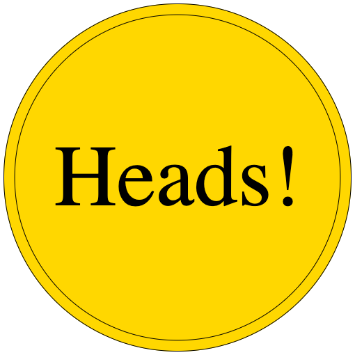 A coin, showing the heads side